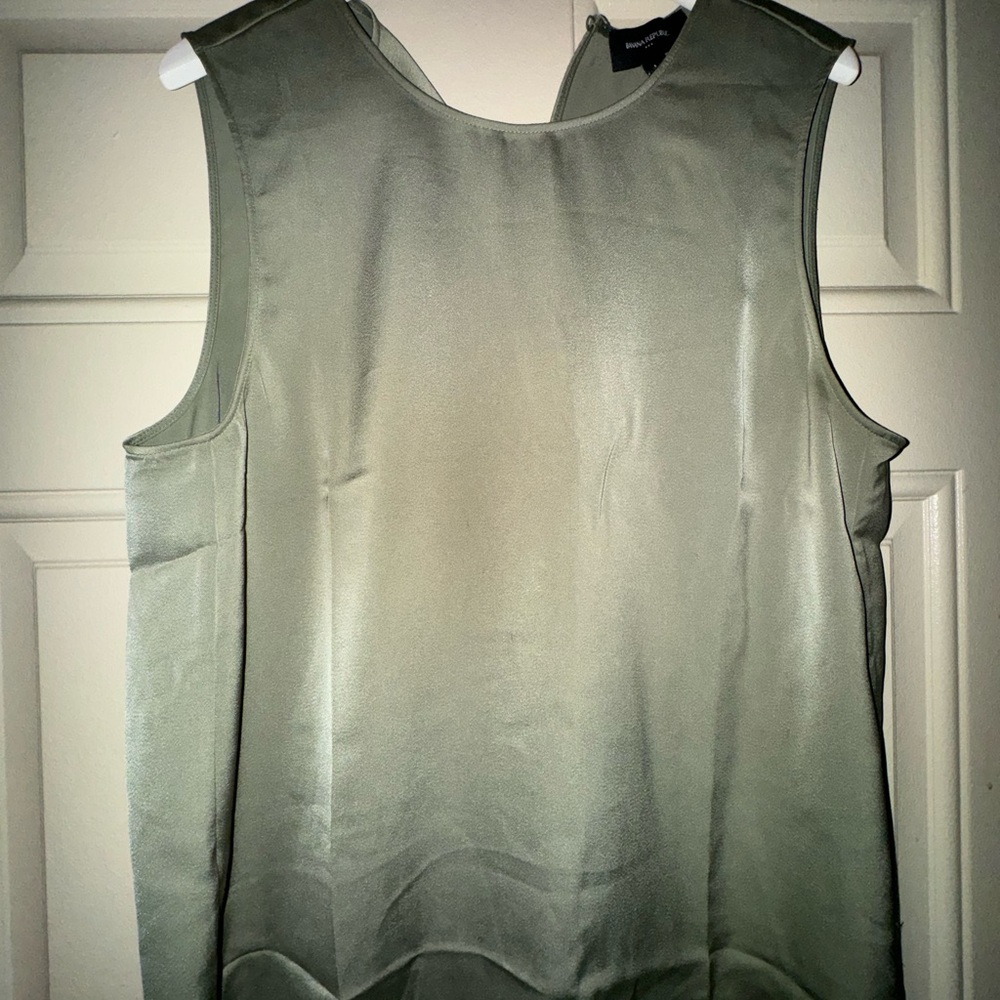 Banana Republic Gray and Green Sleeveless Tank Top